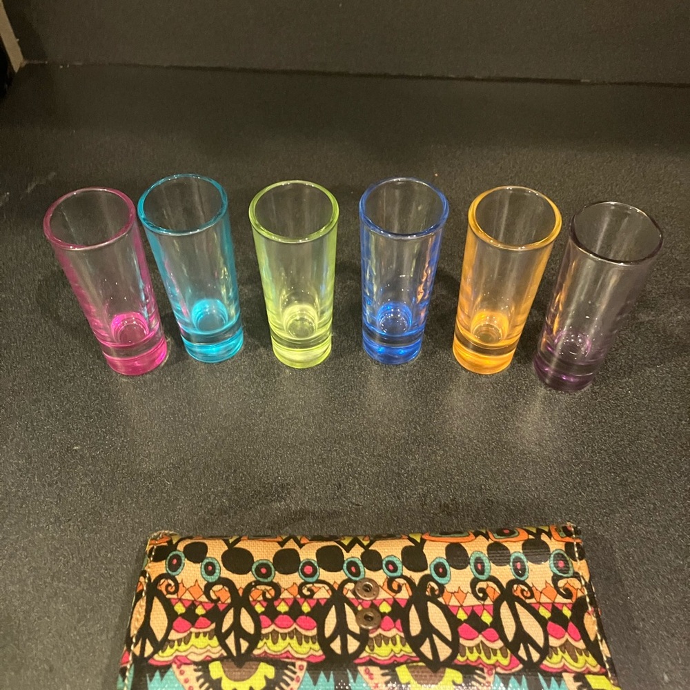 Set of 6 Colorful Shot Glasses